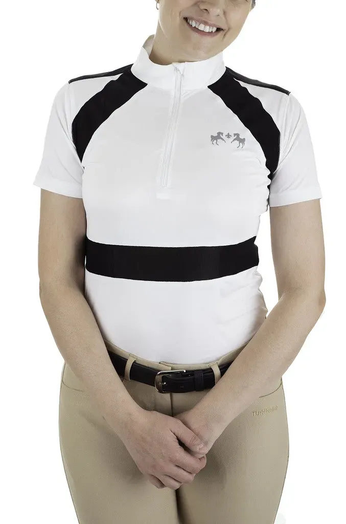 Equine Couture Nicolette wedstrijdshirt Wit Zwart