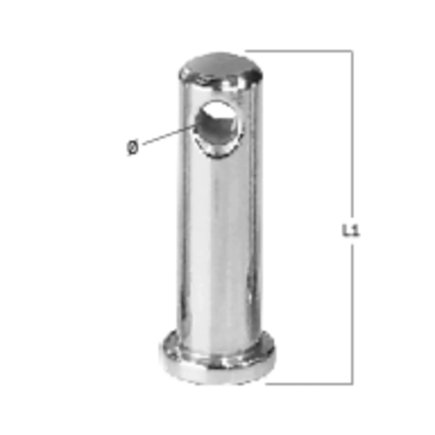 HS Sprenger Mastvoetblok bout RVS 12 mm met boring