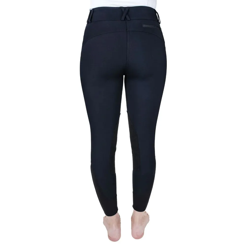 Equine Couture Charlotte rijbroek kniepatches Zwart stretch