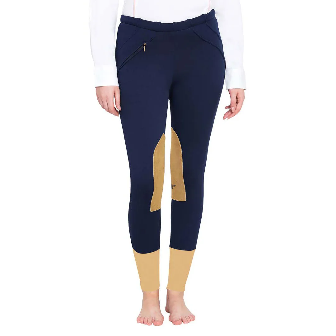TuffRider Unifleece winter rijbroek dames kniebezet