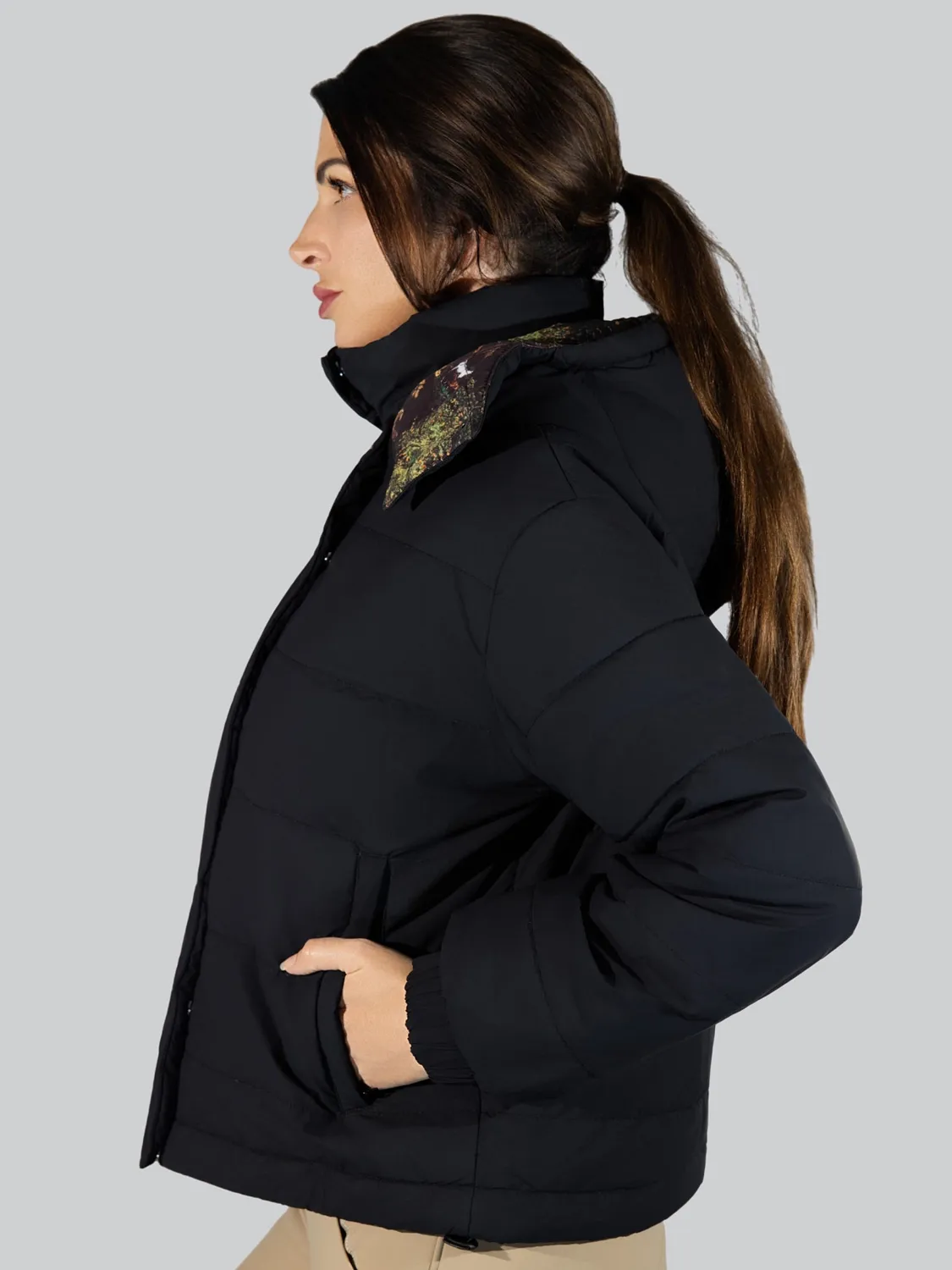 Dapplebay Reversible Puffer damesjas zwart omkeerbaar