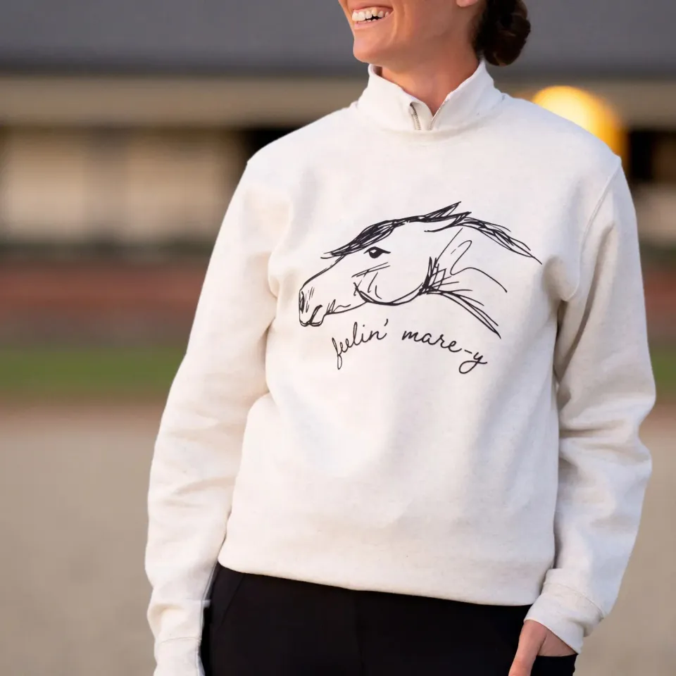 Dapplebay Feelin Mare-y dames sweatshirt natural katoen