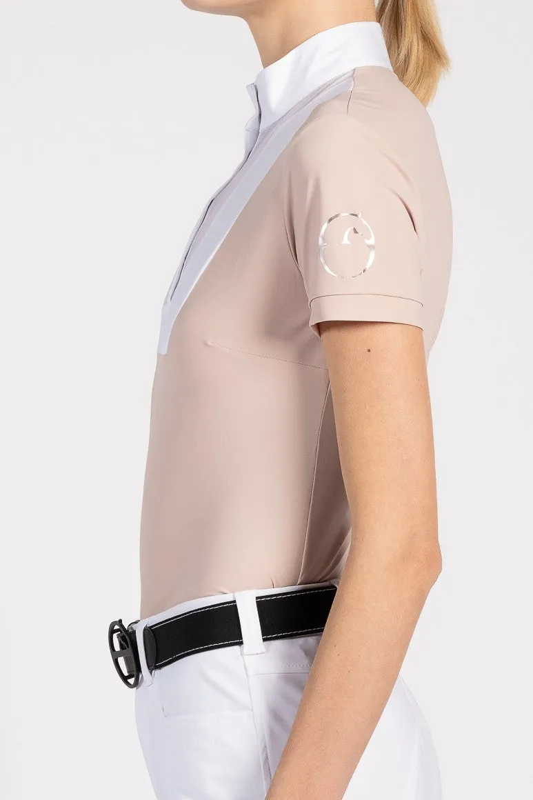 Vestrum Cesena wedstrijdshirt dames wit contrast kraag