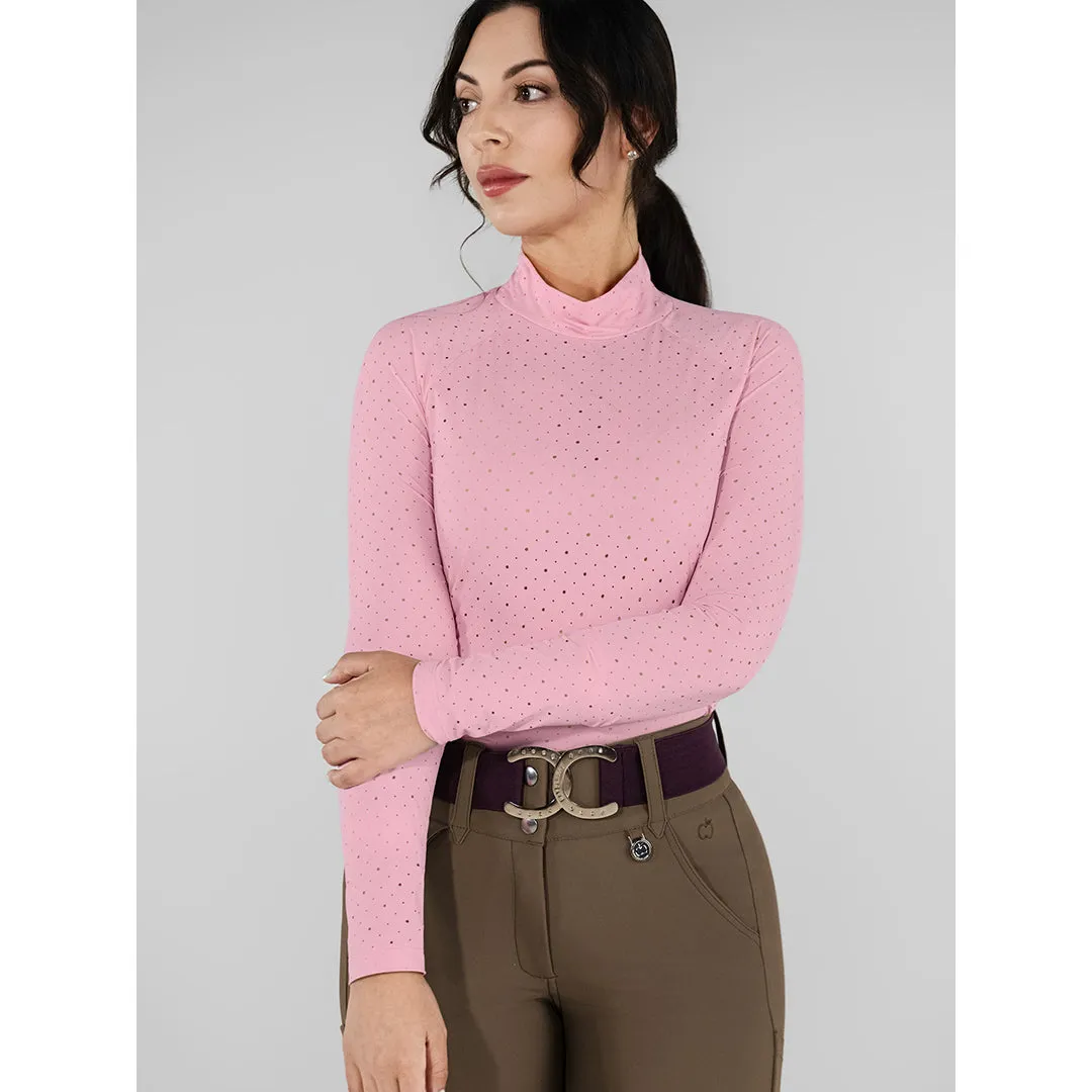 Dapplebay Aircut Mock Neck LS rijshirt SAGE koelend