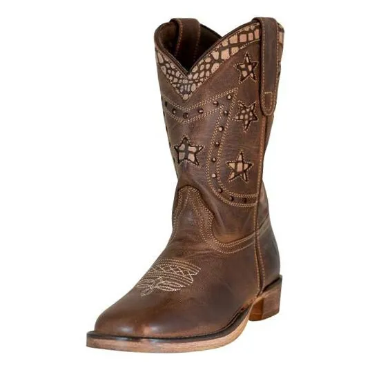 TuffRider Rocky Mountain kinder westernboots Bruin vierkant snake