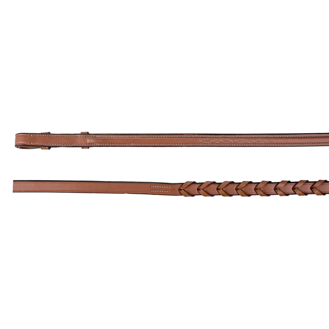 Henri de Rivel Laureate Raised Laced teugels oakbark 54 inch leer