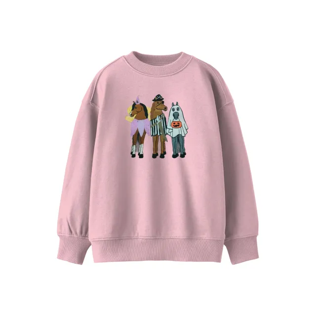 Dapplebay Kids Trick or Treat sweater lichtroze 4-5