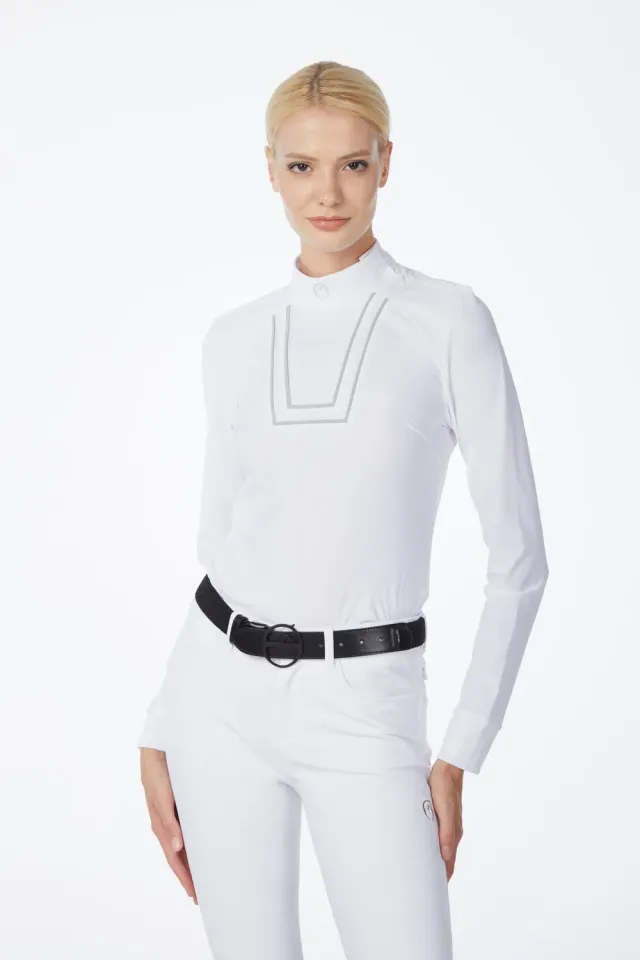 Vestrum Jena dames wedstrijdshirt lange mouw wit