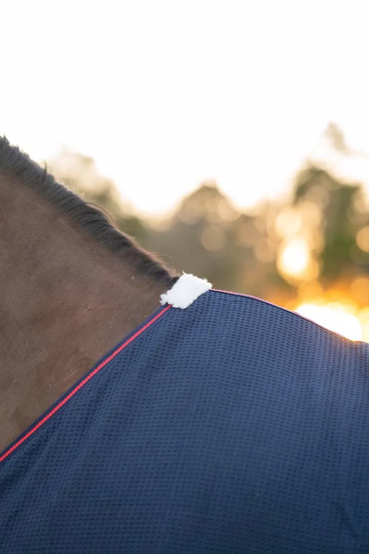 TuffRider Waffle Weave katoenen stalzweetdeken Navy