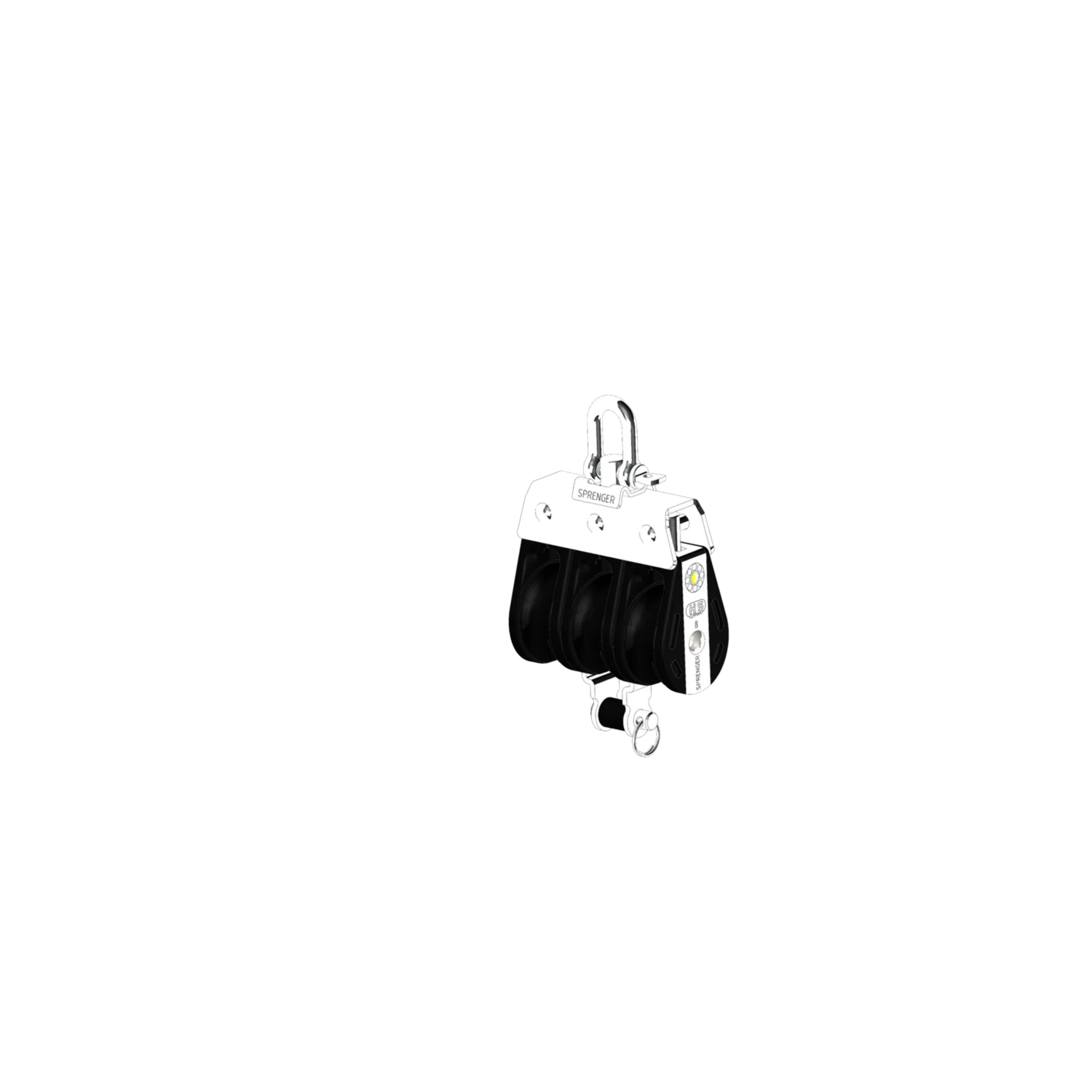 S-Block 3565520000 katrolblok 8 mm 3-schijfs wartel