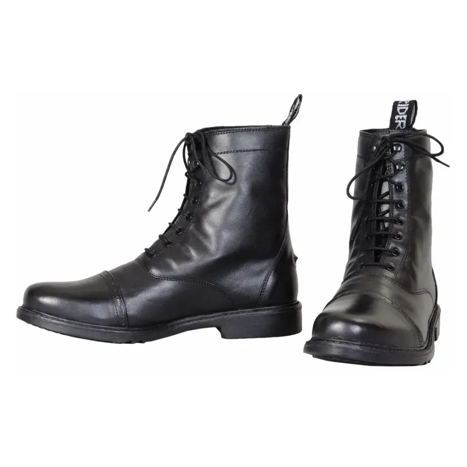 TuffRider Baroque Laced rijschoenen Zwart heren leer