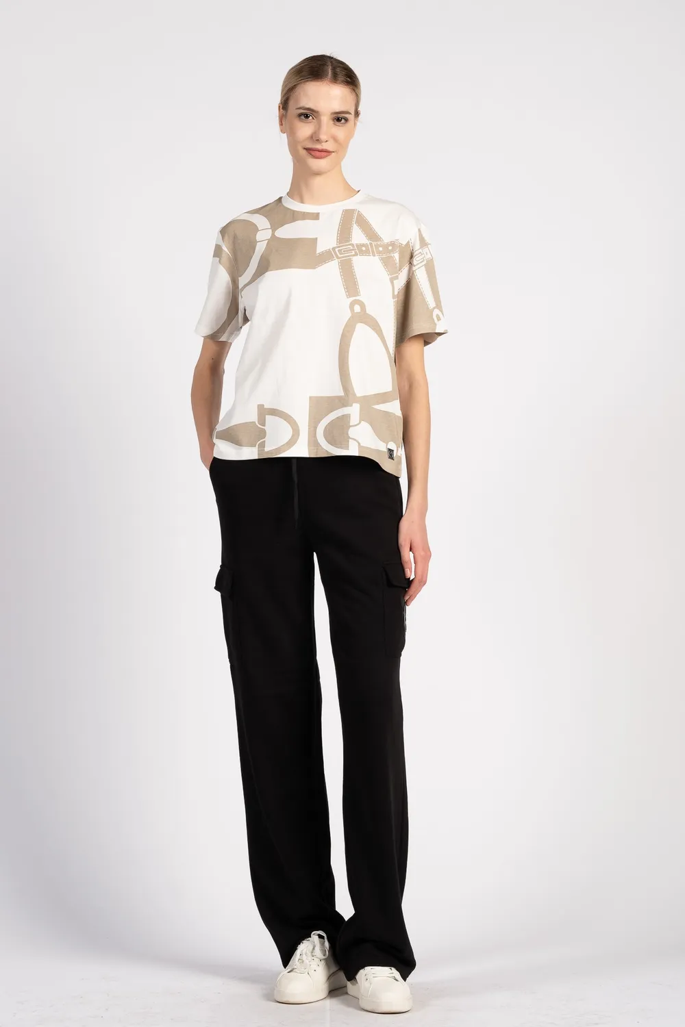 Vestrum Granada T-shirt dames oversize katoen allover print