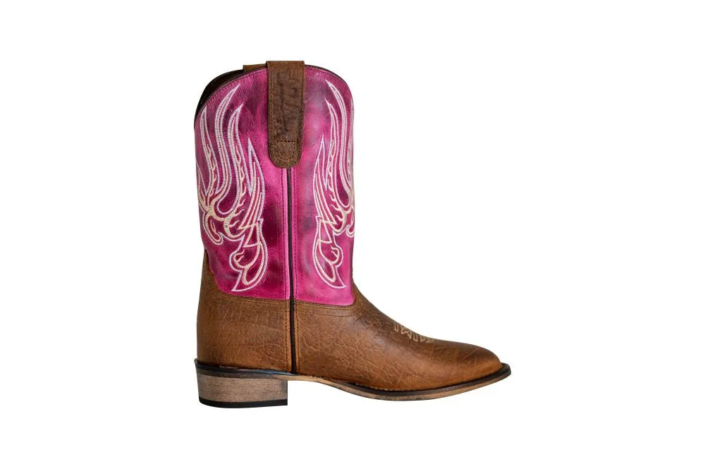 TuffRider Arches Flame western laarzen kinderen bruin roze