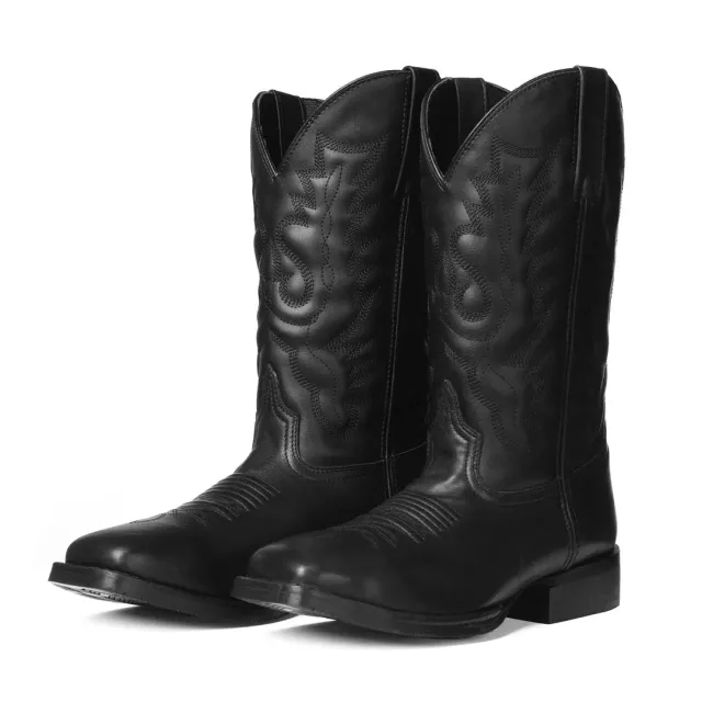 TuffRider Scout western laarzen zwart leer vierkante neus