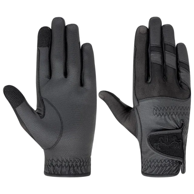 Equine Couture Feather-Lite show handschoenen zwart touchscreen
