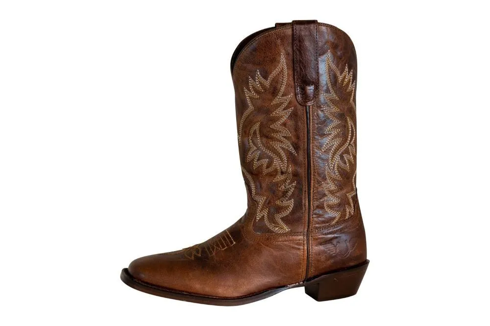 TuffRider Moran western laarzen bruin leer square toe