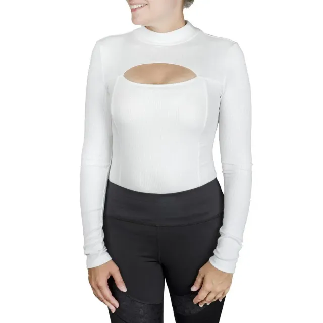 Equine Couture Spicy Girl Thyme shirt lange mouw wit XS