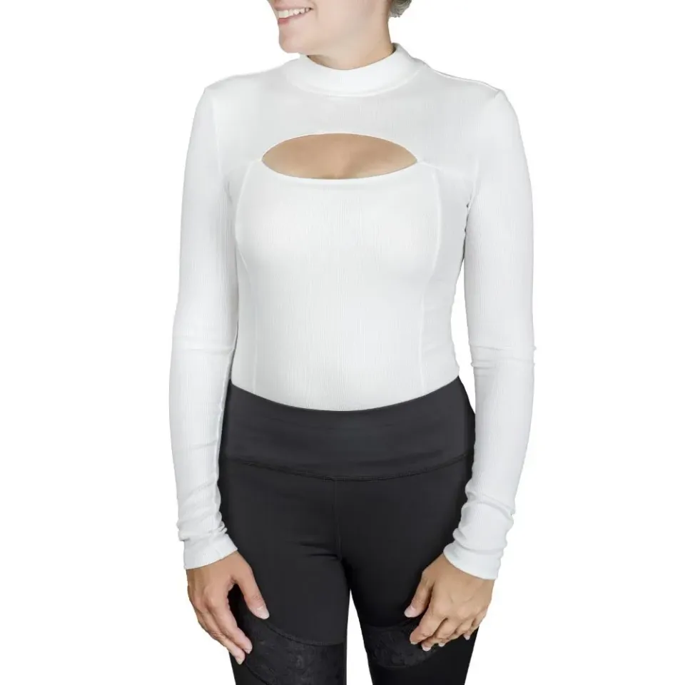 Equine Couture Spicy Girl Thyme shirt lange mouw wit XS