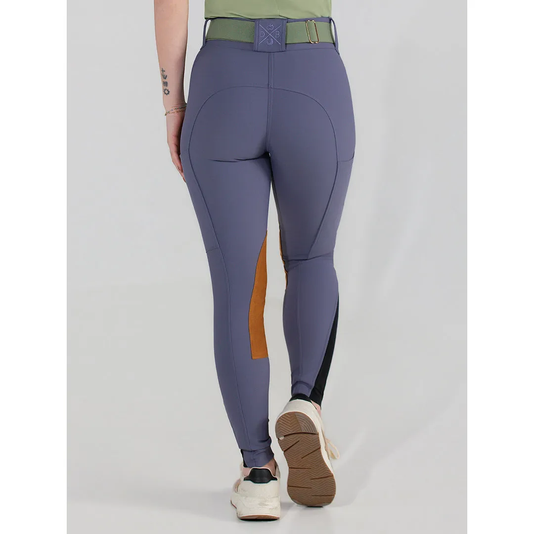 Dapplebay Sport Suede Knee Patch rijbroek paars compressie