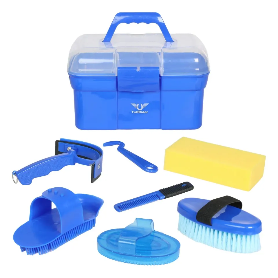 TuffRider Poetskoffer Junior 7-delig Blauw