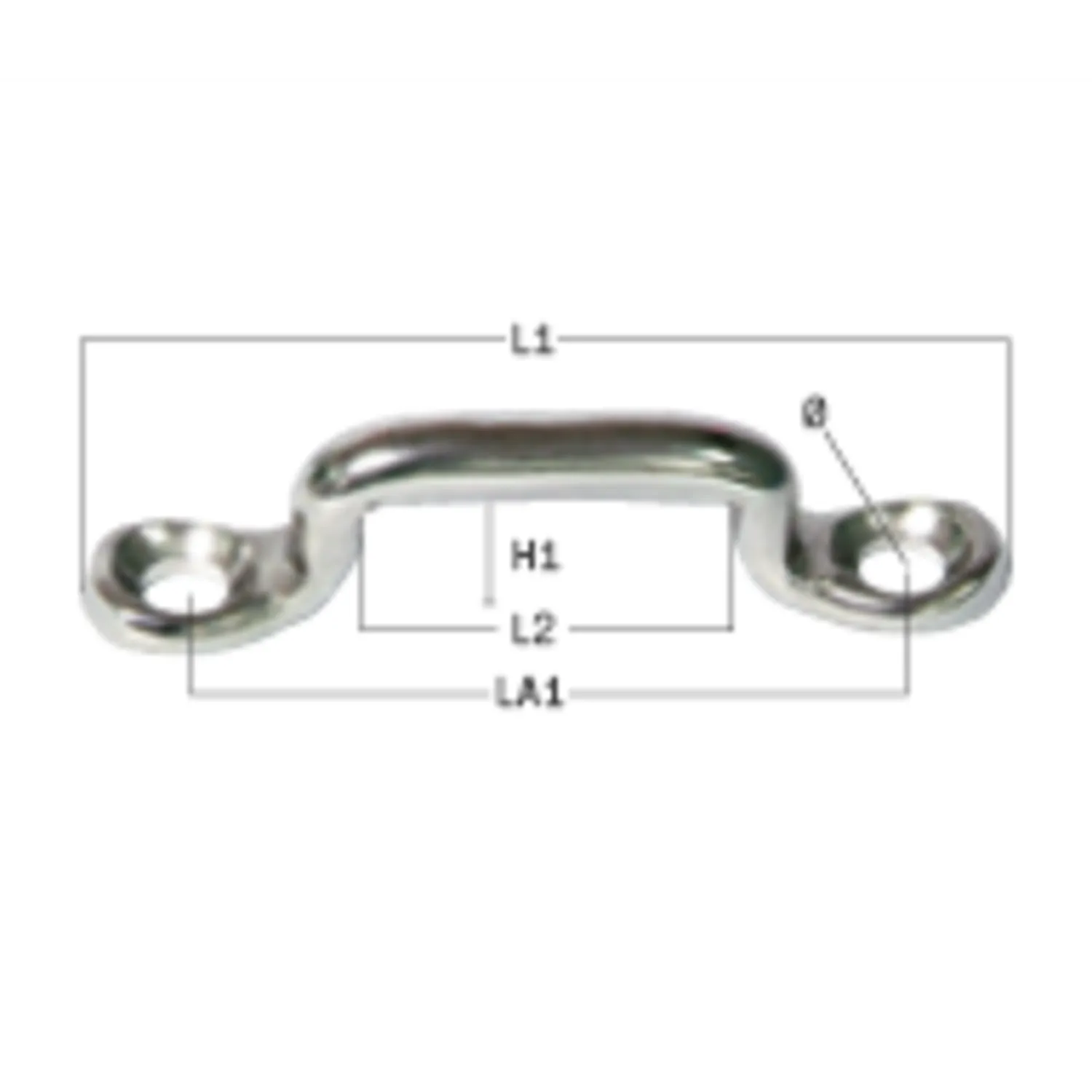 Herm Sprenger Riemenbügel RVS 13 mm L 62,5 mm Beslagbeugel