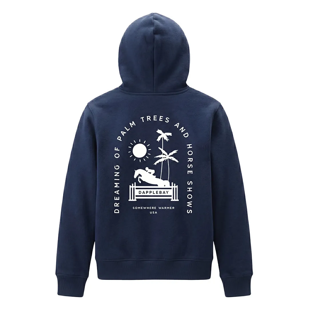 Dapplebay Palm Trees hoodie Purple Dusk 6-7 fleece