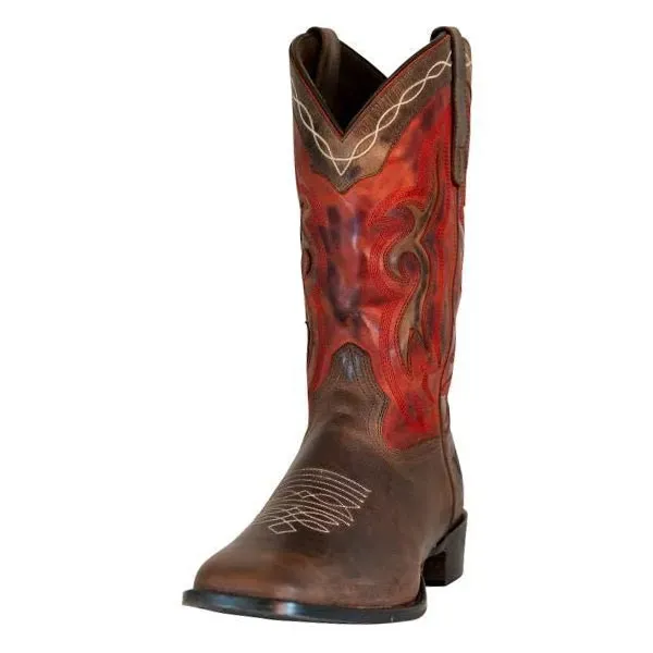 TuffRider Mammoth westernlaarzen heren leer bruin square toe
