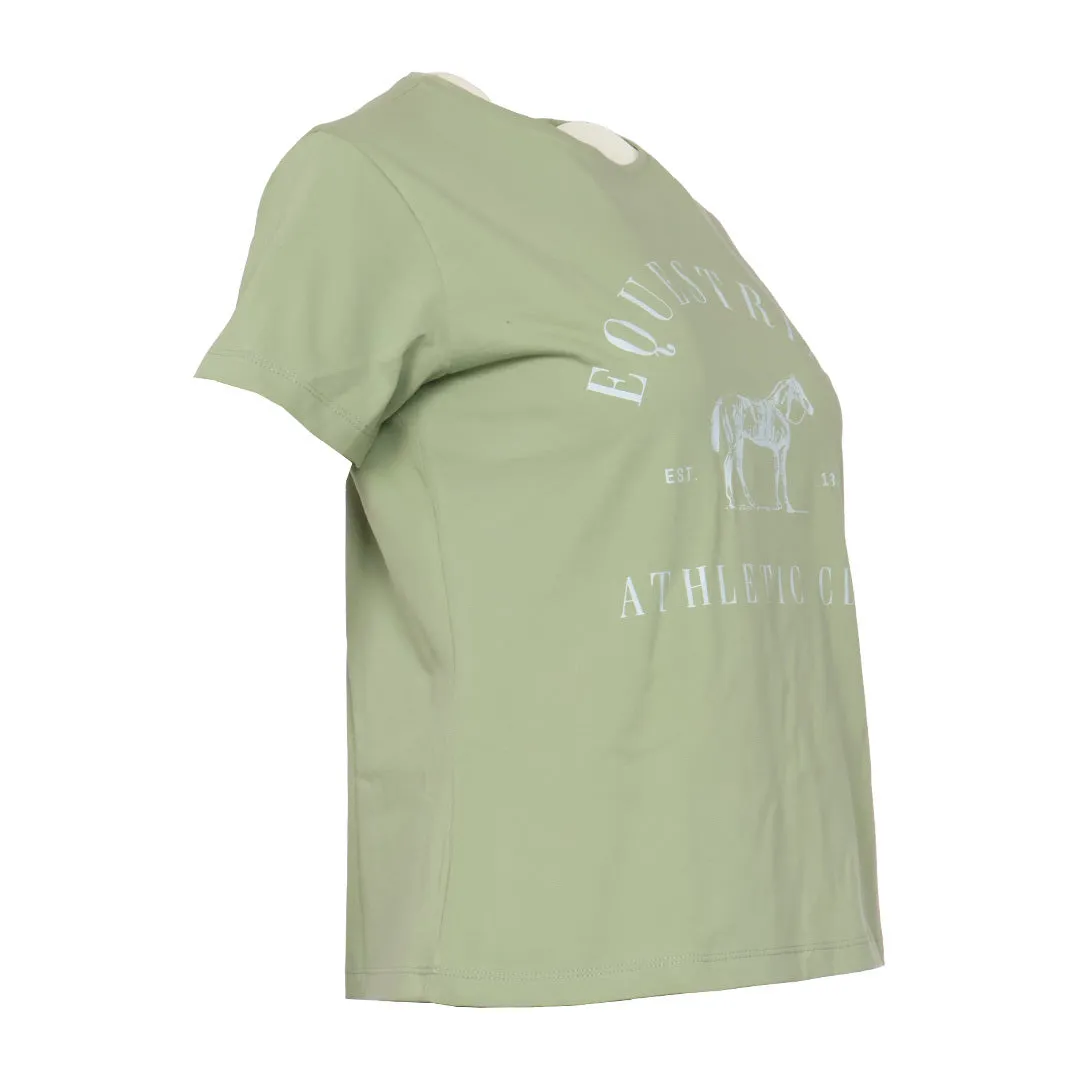 Dapplebay Athletic Club T-shirt sage katoen boxy