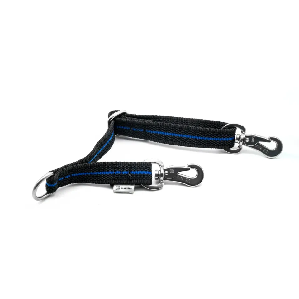Herm Sprenger Blue Line nylonadapter dubbel 10+20 cm