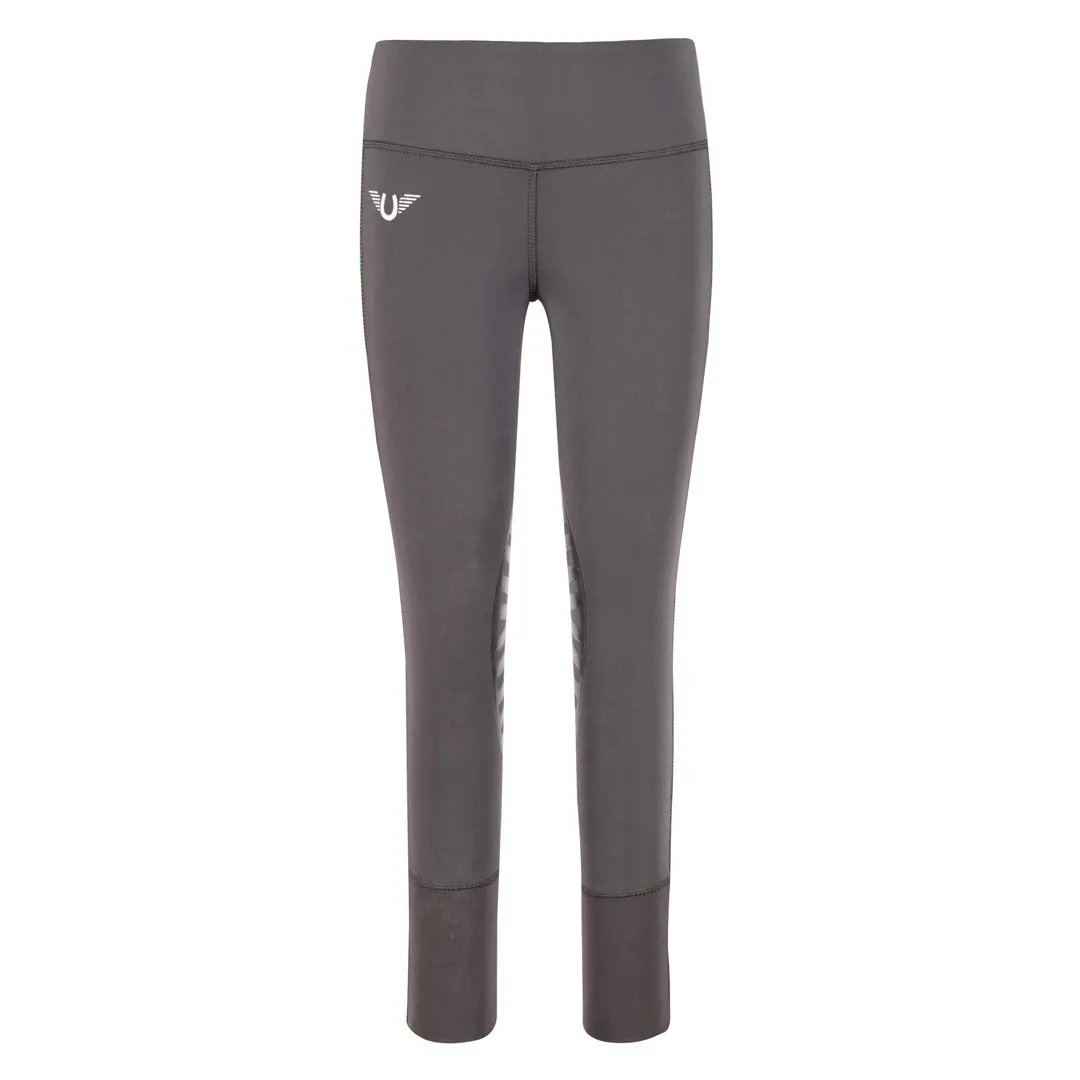 TuffRider Athena EquiCool rijtights charcoal orange kinderen