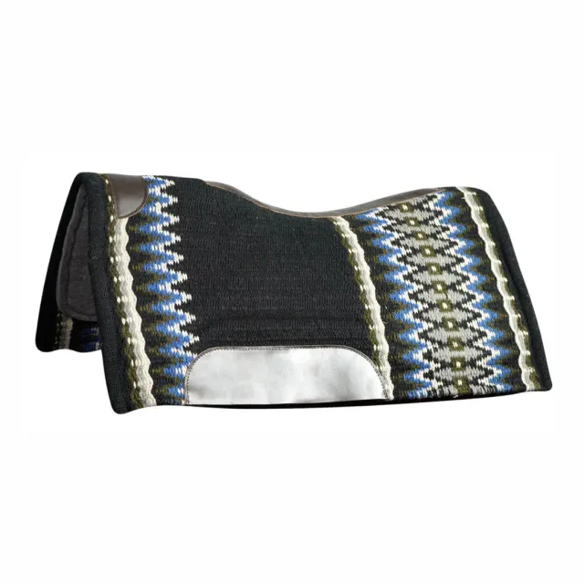 TuffRider Contoured Double Weave western zadeldek zwart 34x36 wolmix