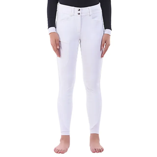 Equine Couture Techno dames rijbroek zwart kniepatches