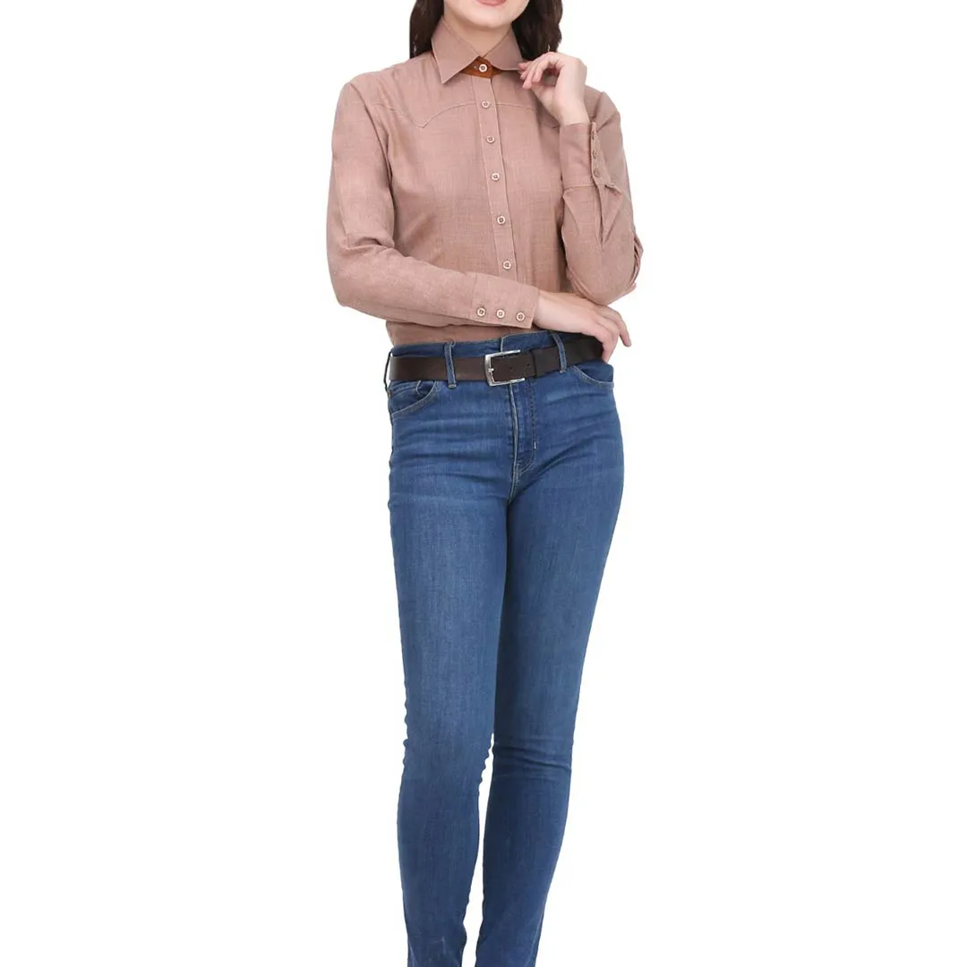 TuffRider Abilene western overhemd dames turquoise