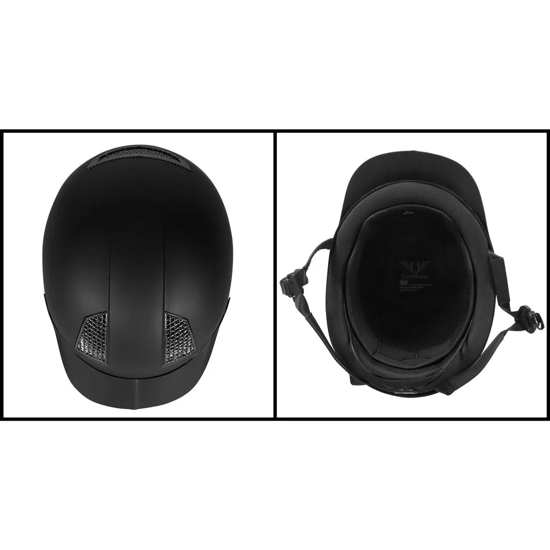 TuffRider Starter rijhelm zwart carbon ventilatie S M L