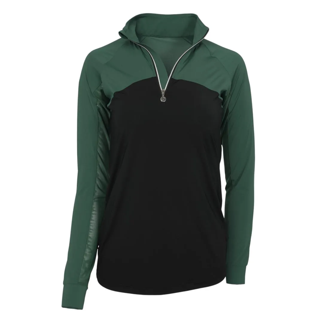 Dapplebay Lady Rijshirt 1/4 Zip Navy/Black Ice-Feel