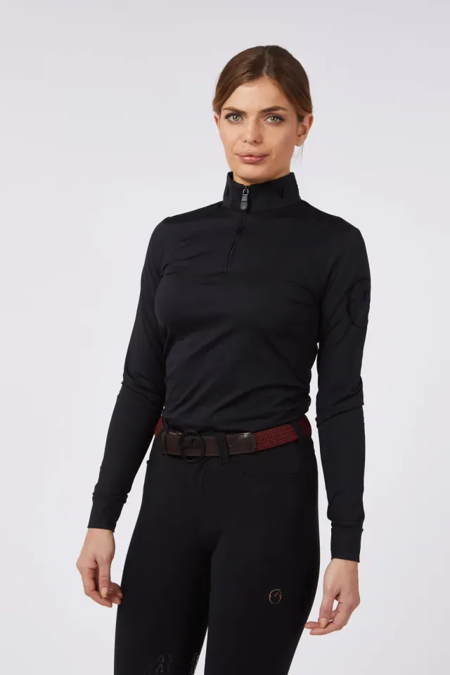 Vestrum Kuji dames trainingstop winter zwart thermo