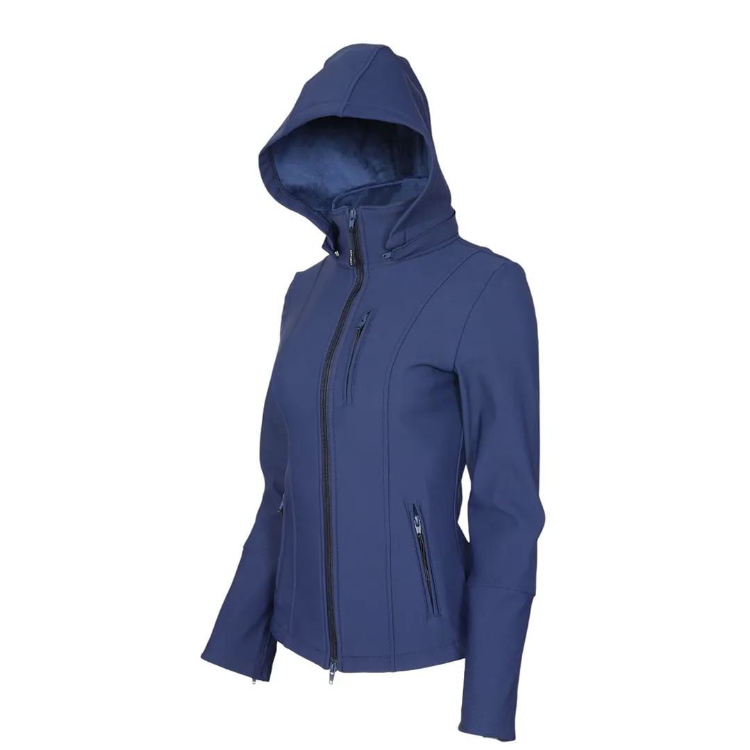 Dapplebay Everyday softshell jas navy fleece afneembare kap