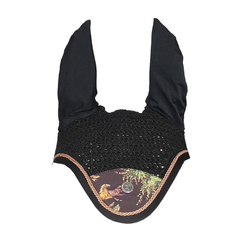 Dapplebay Autumn Toile vliegenkap dark bay katoen