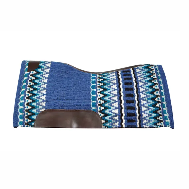 TuffRider Contoured Double Weave western zadeldek blauw 34x36