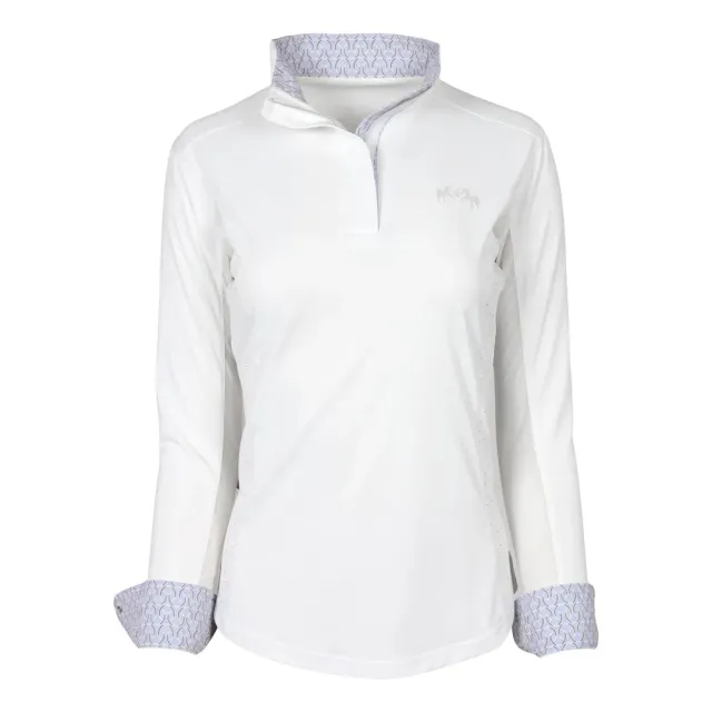 Equine Couture Monaco wedstrijdshirt wit dames lange mouw