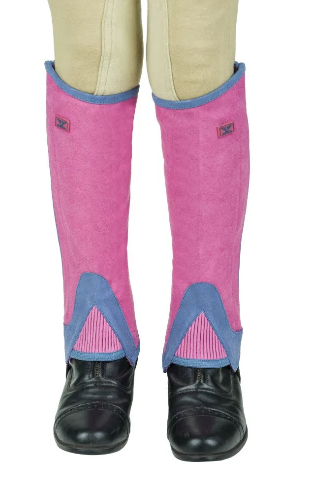 TuffRider Keeneland kinder halve chaps lichtblauw navy