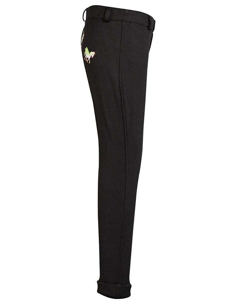 TuffRider Unicorn Unifleece rijbroek kind zwart winter