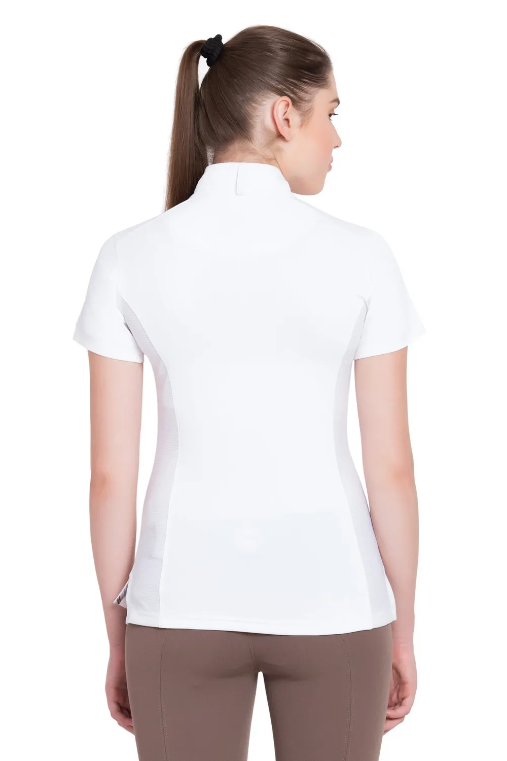 Equine Couture Cara wedstrijdshirt korte mouw wit koelstretch
