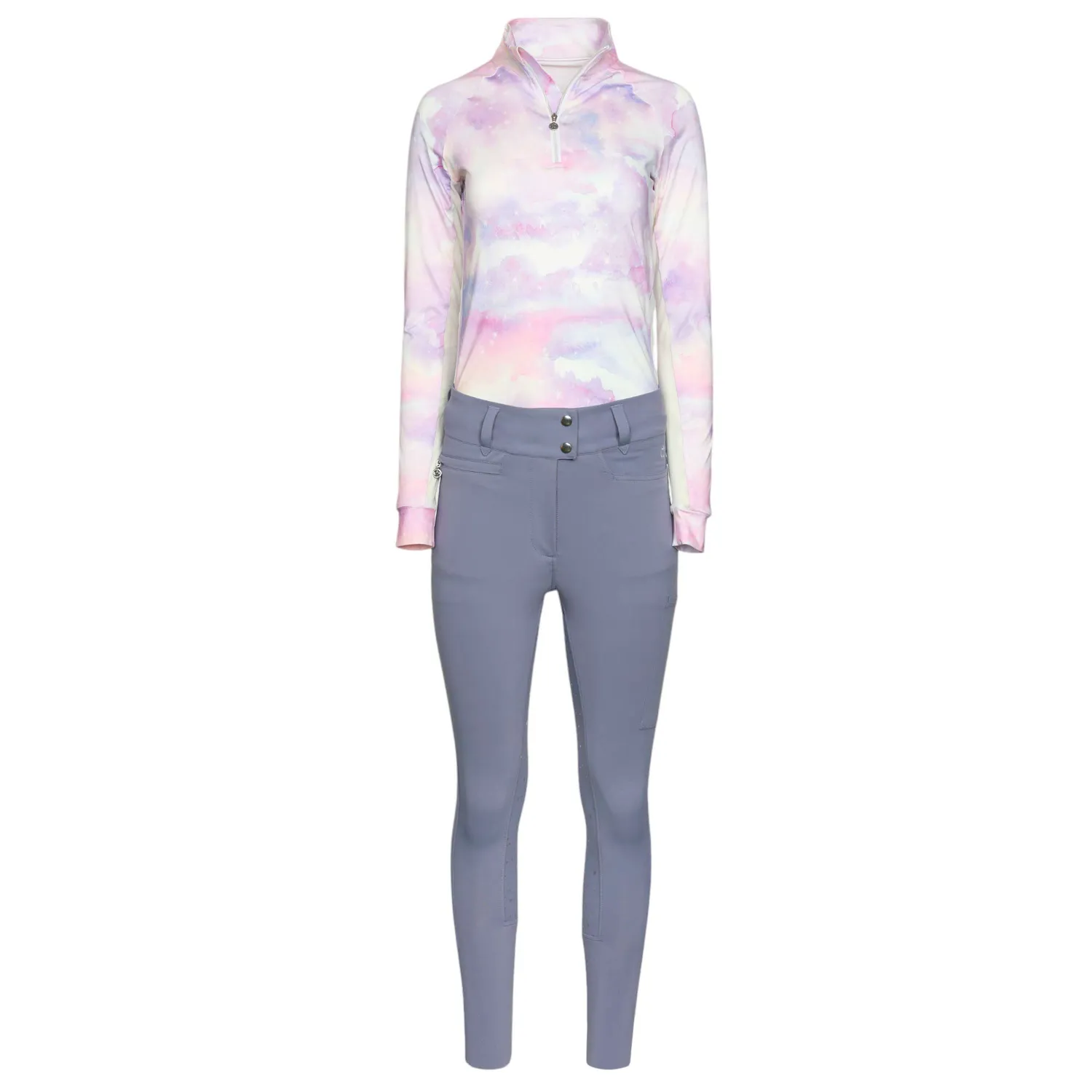 Dapplebay Lavender Haze 1/4 Zip rijshirt lavendel zonbescherming