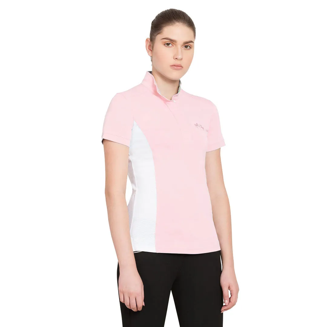 Equine Couture Cara wedstrijdshirt korte mouw wit koelstretch