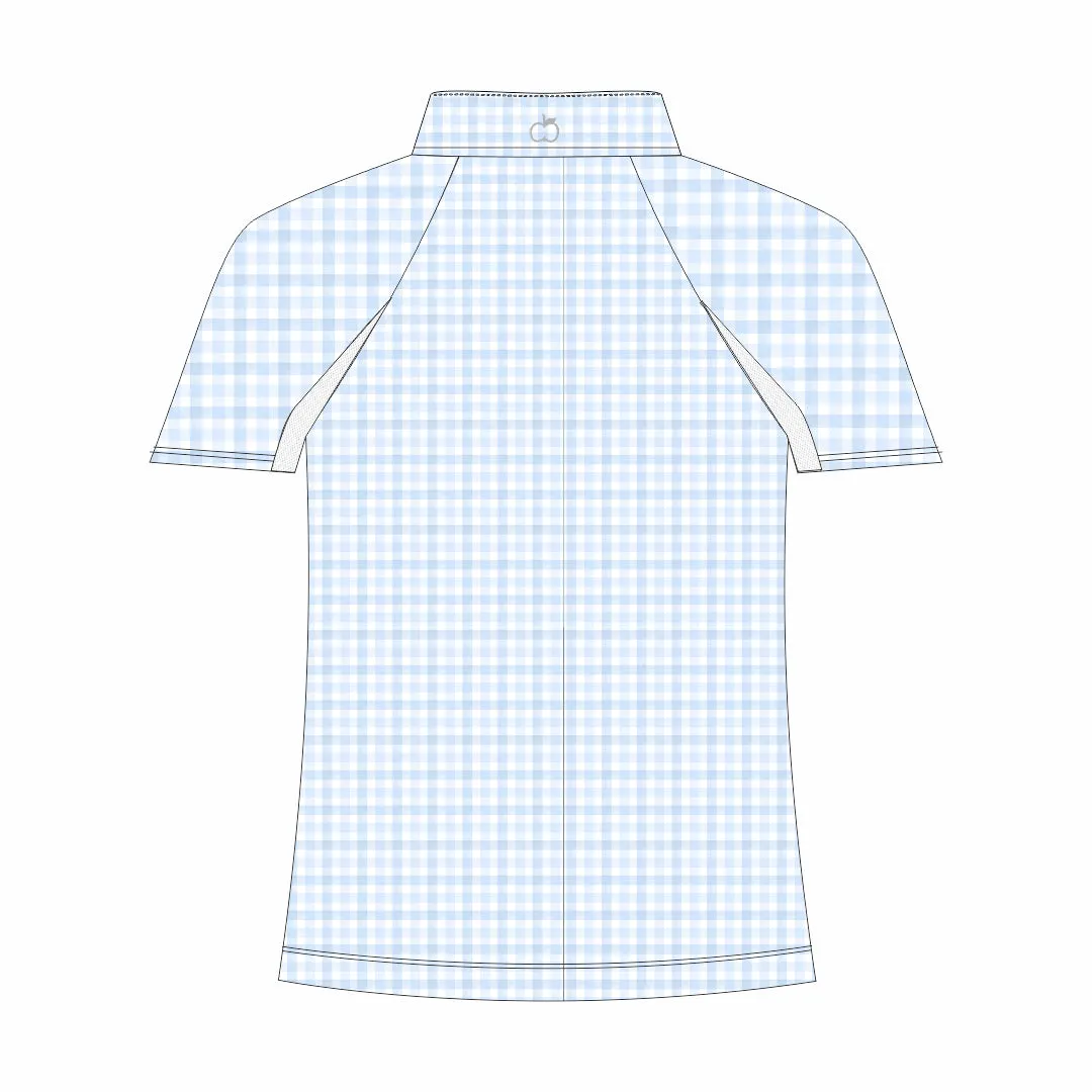 Dapplebay Kids Gingham shirt blauw korte mouw