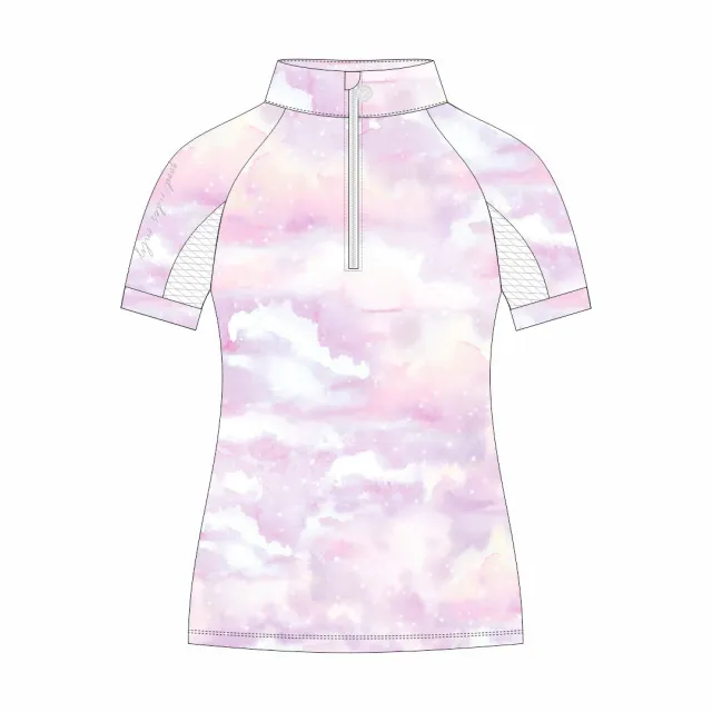 Dapplebay Lavender Haze 1/4 Zip kindershirt korte mouw lavendel