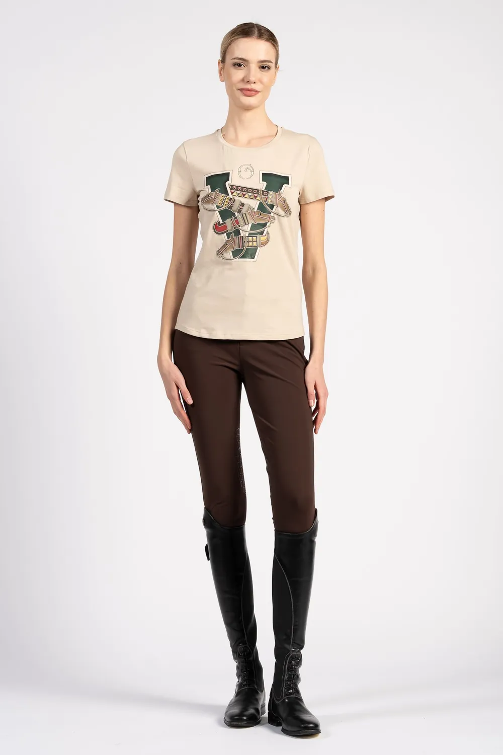Vestrum Rabat dames T-shirt katoen paardenprint