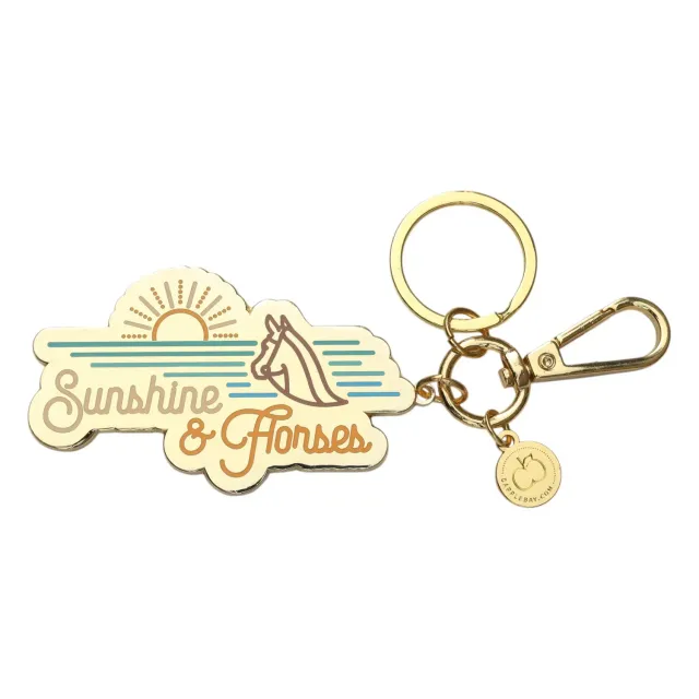 Dapplebay Sunshine & Horses sleutelhanger bedel cadeau