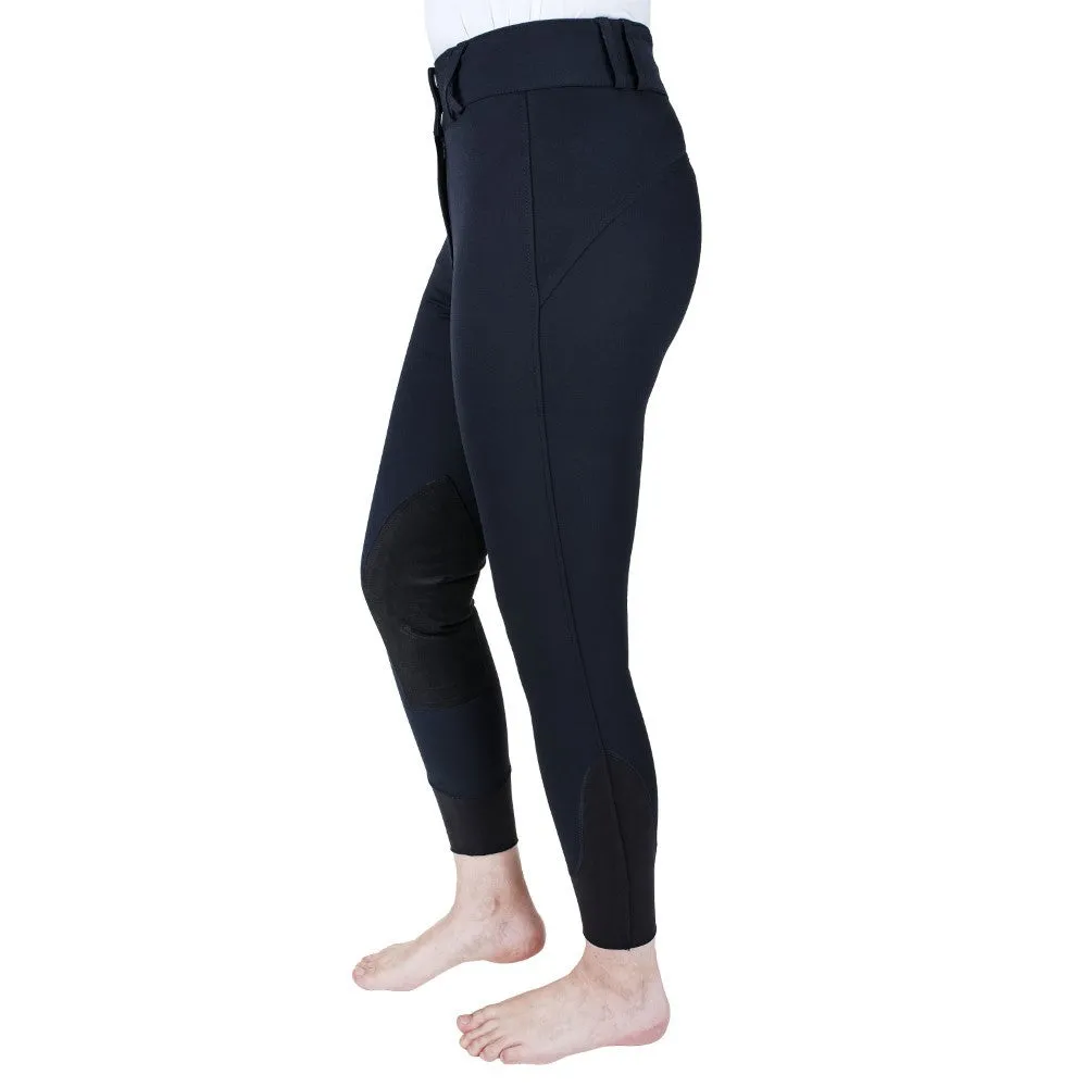 Equine Couture Charlotte rijbroek kniepatches Zwart stretch